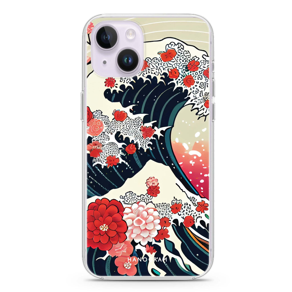 Waves & Flowers iPhone 14 Plus 水晶透明保護殼