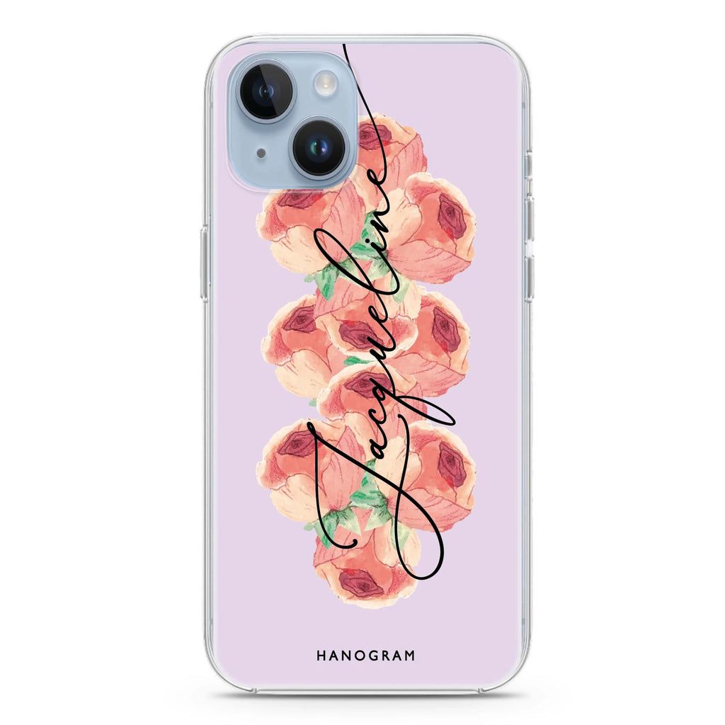 Painterly Floral iPhone 14 plus 水晶透明保護殼
