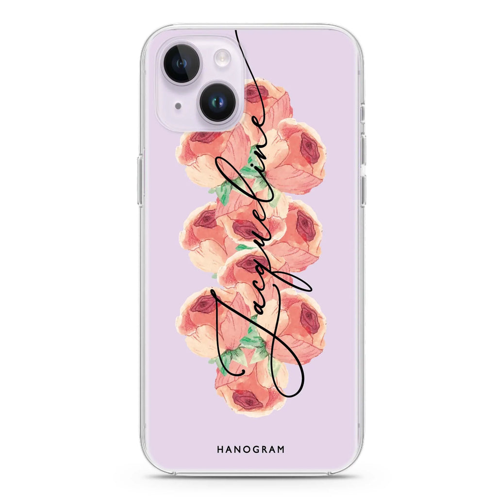 Painterly Floral iPhone 14 Magsafe 兼容水晶透明保護殼