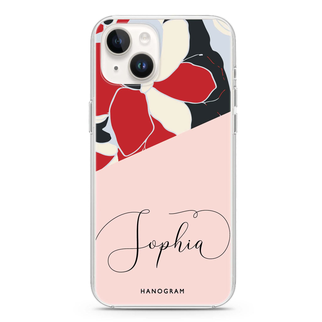 Floral POP iPhone 14 Plus Magsafe 兼容水晶透明保護殼