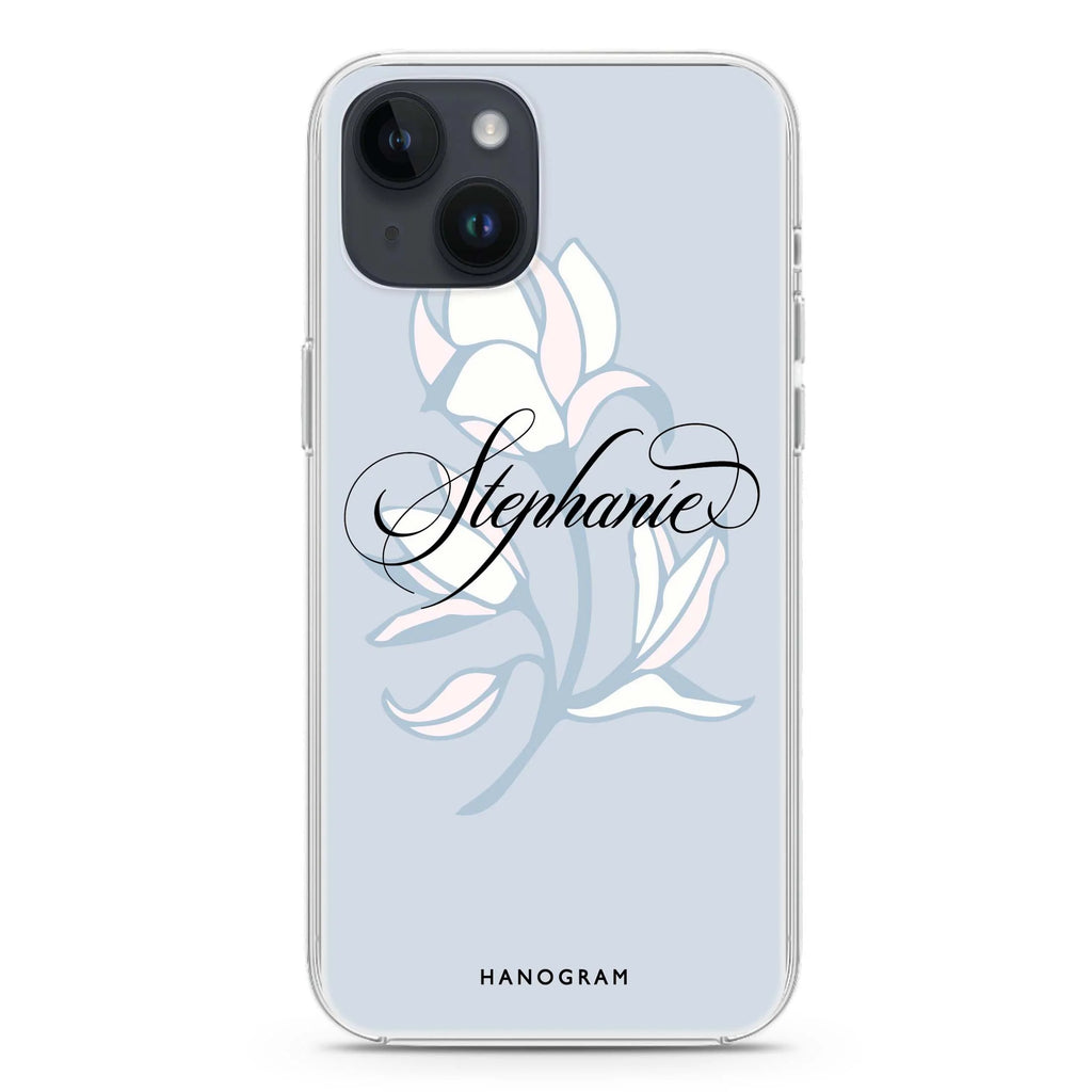 Exquisite Flowers iPhone 14 Plus Magsafe 兼容水晶透明保護殼