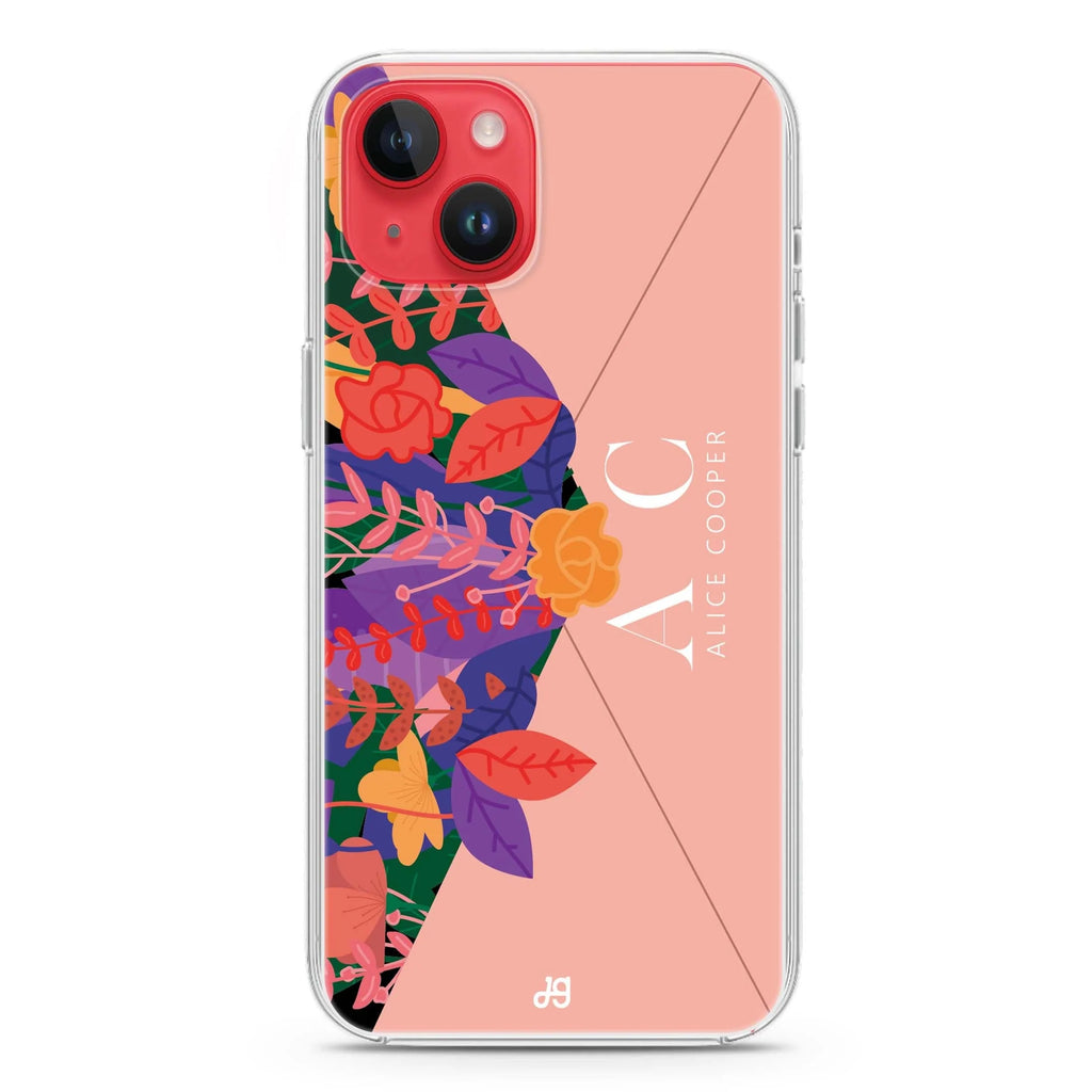Letter Of Floral iPhone 14 plus 水晶透明保護殼