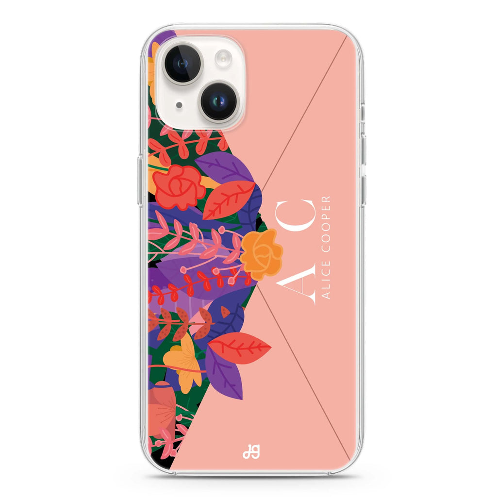 Letter Of Floral iPhone 14 Plus Magsafe 兼容水晶透明保護殼
