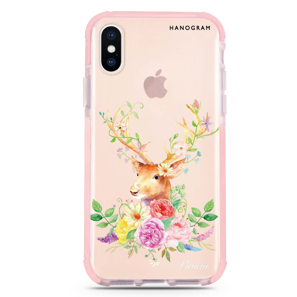 Floral & Deer iPhone XS Max 吸震防摔保護殼