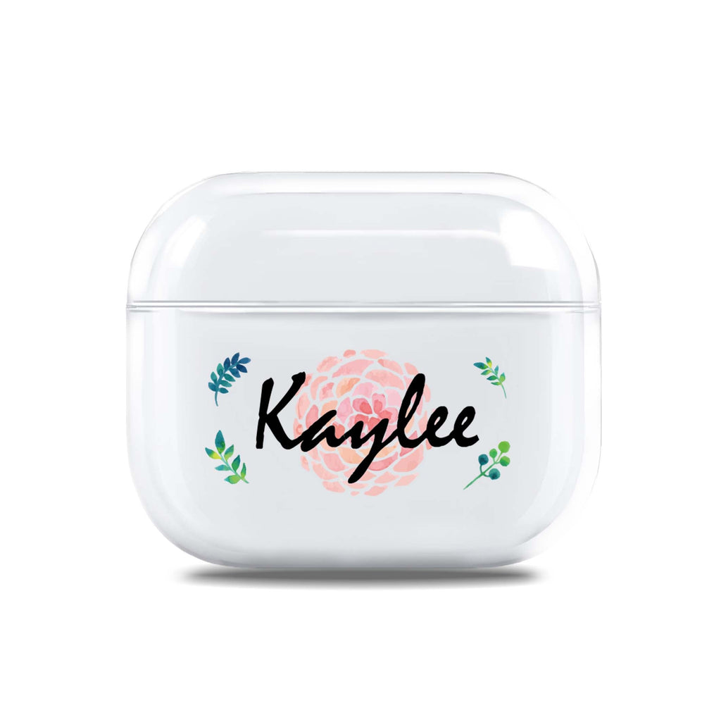 Watercolor Florals AirPods 透明保護殻