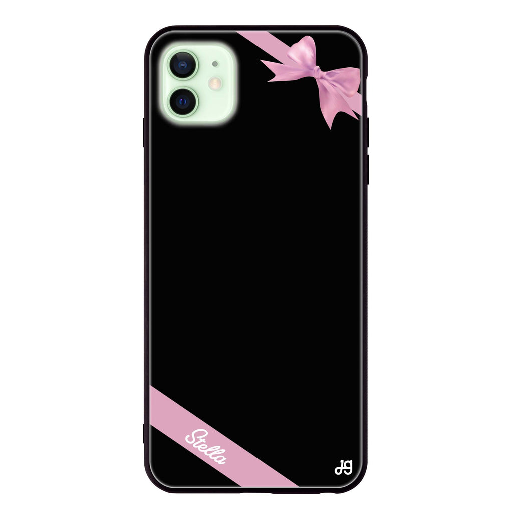 Pink Bow iPhone 12 超薄強化玻璃殻