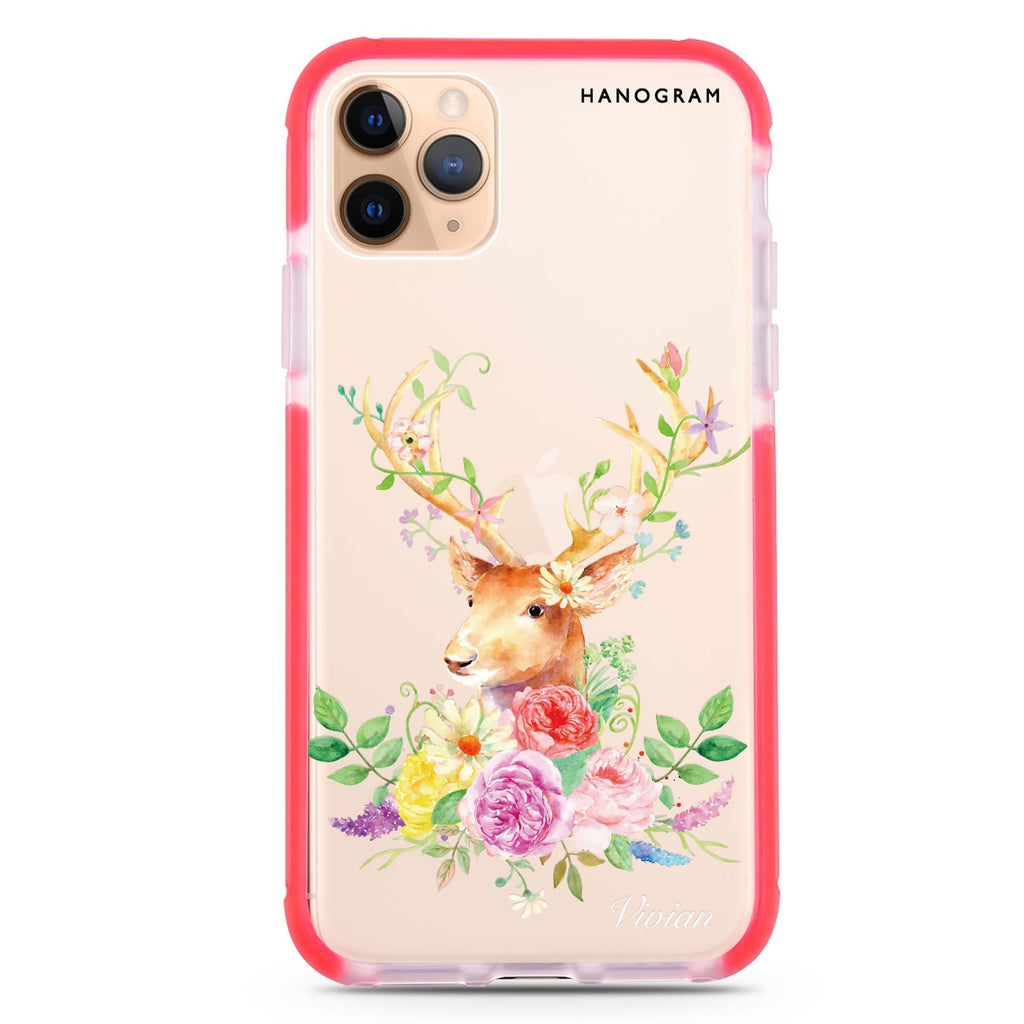 Floral & Deer iPhone 11 Pro 吸震防摔保護殼