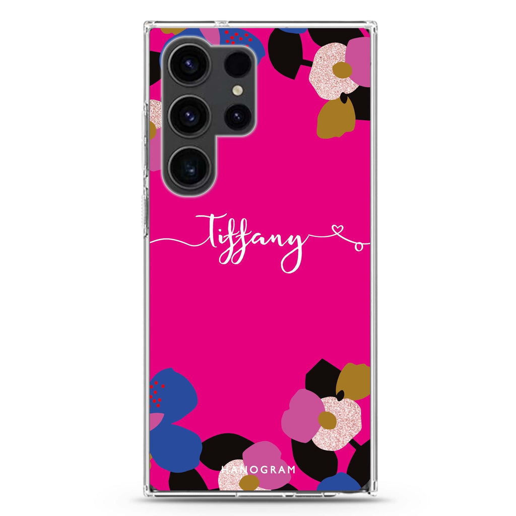 Floral POP II Samsung Galaxy Ultra 可加名字透明保護殼，適用 S26/S25/S24/S23 Ultra，圖1