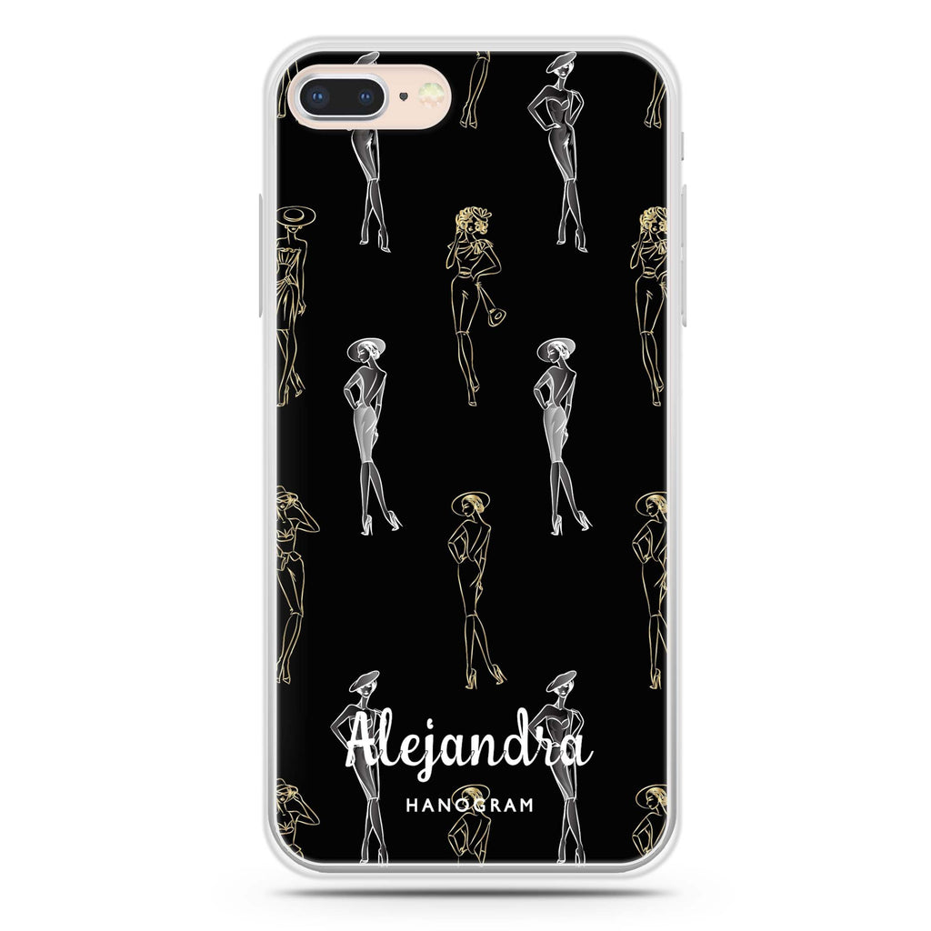 Elegant Girls Seamless iPhone 8 水晶透明保護殼