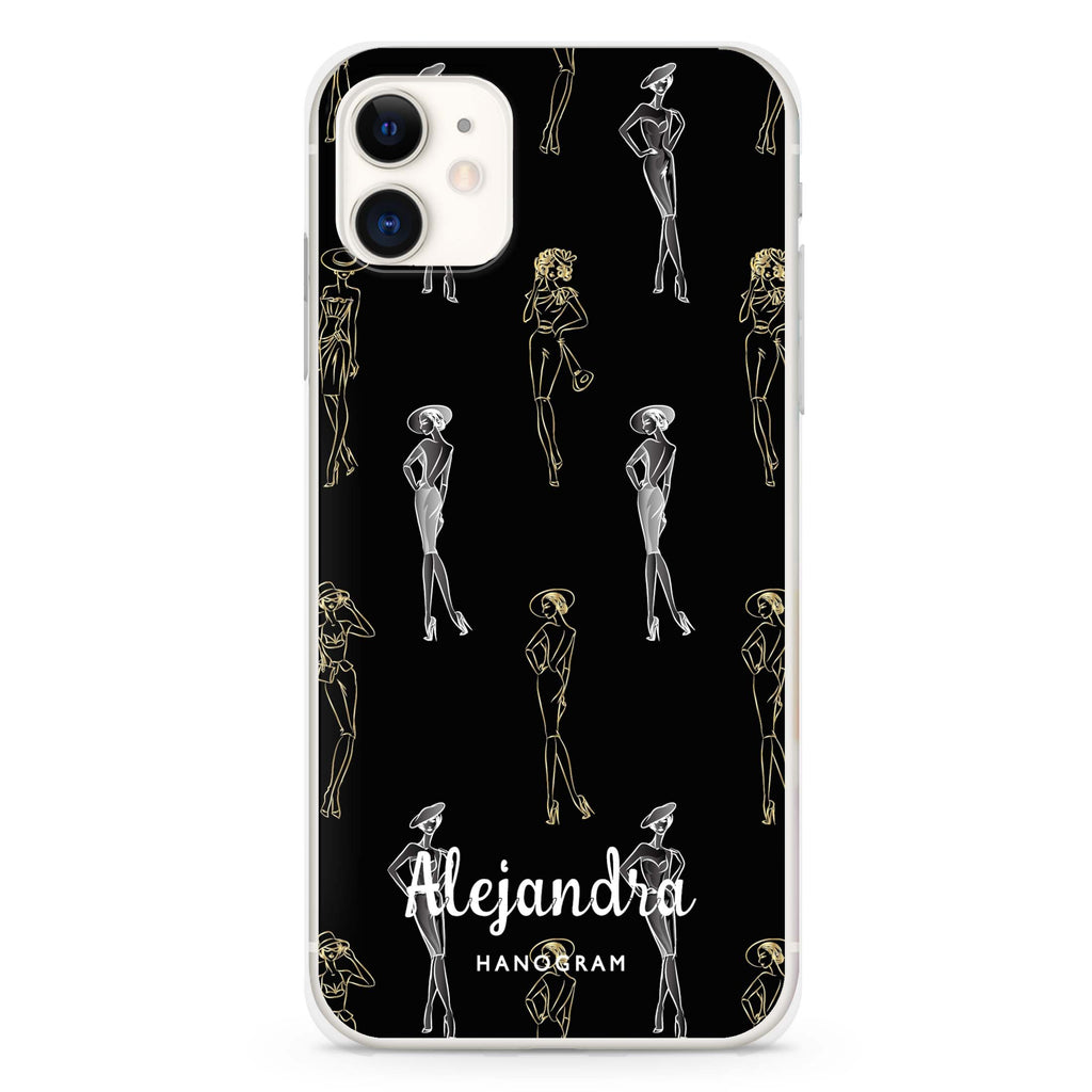 Elegant Girls Seamless iPhone 11 水晶透明保護殼
