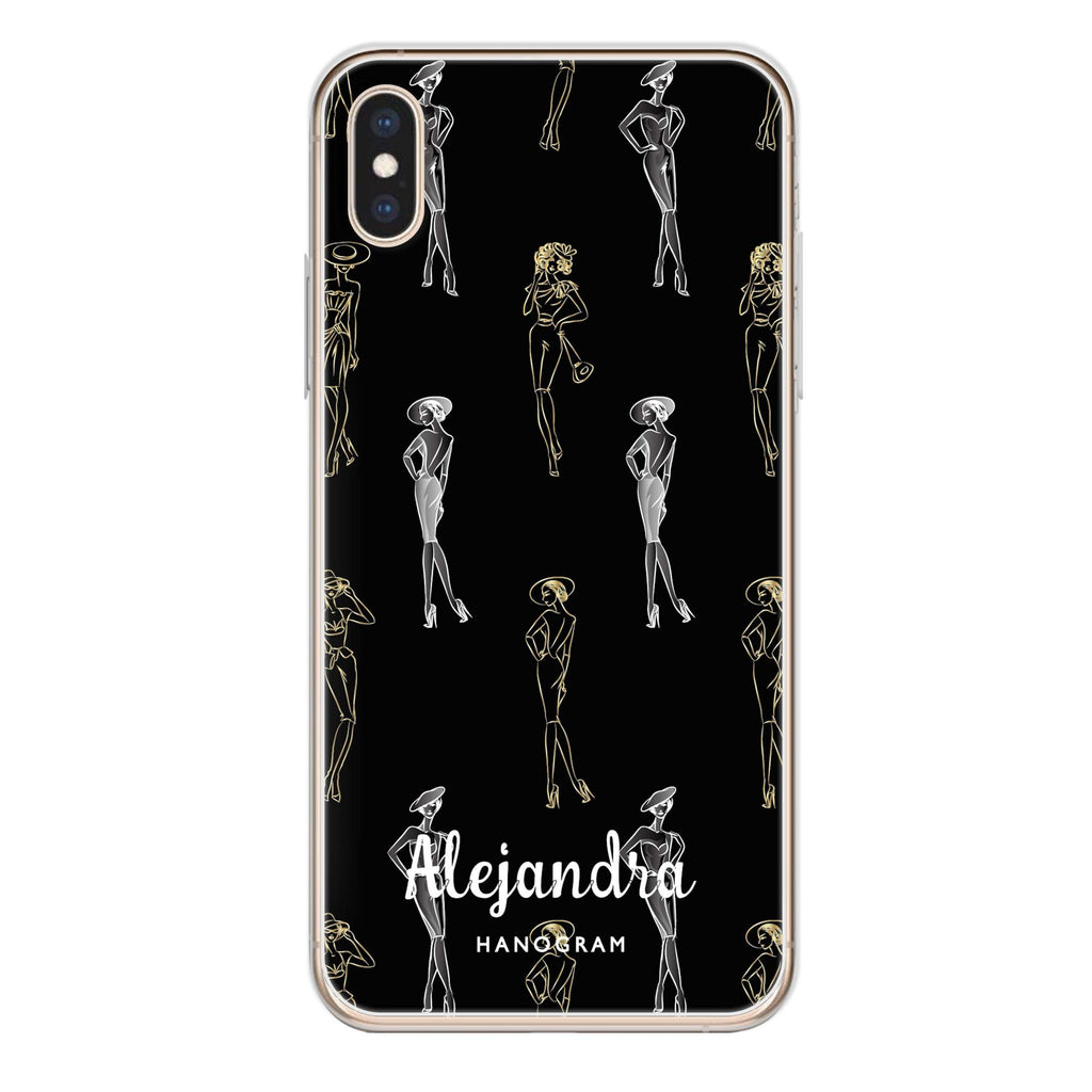 Elegant Girls Seamless iPhone XS 水晶透明保護殼
