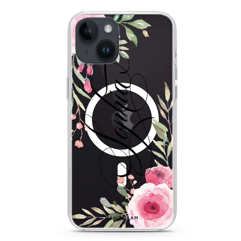 Flowers Fantasy iPhone 14 Magsafe 兼容水晶透明保護殼