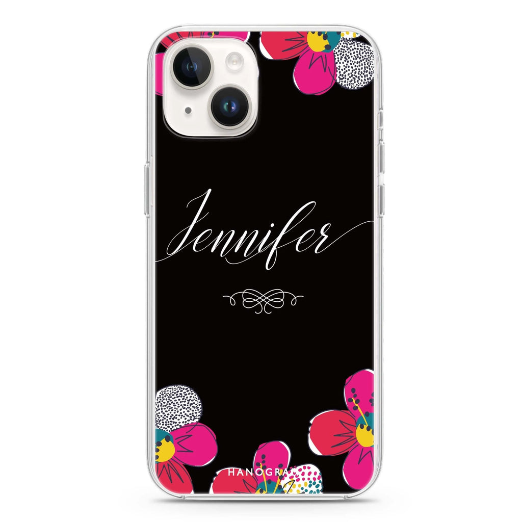 Stunning Floral iPhone 14 plus 水晶透明保護殼