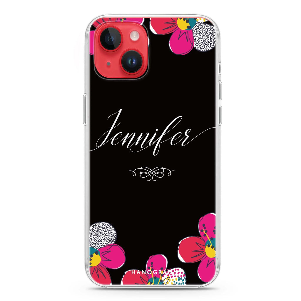 Stunning Floral iPhone 14 水晶透明保護殼