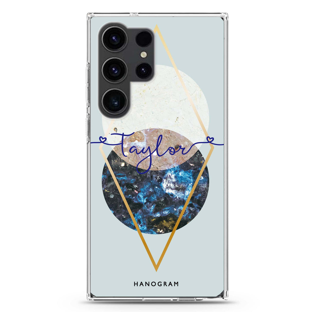 Marble Abstract I Samsung Galaxy Ultra 可加名字透明保護殼，適用 S26/S25/S24/S23 Ultra，圖1