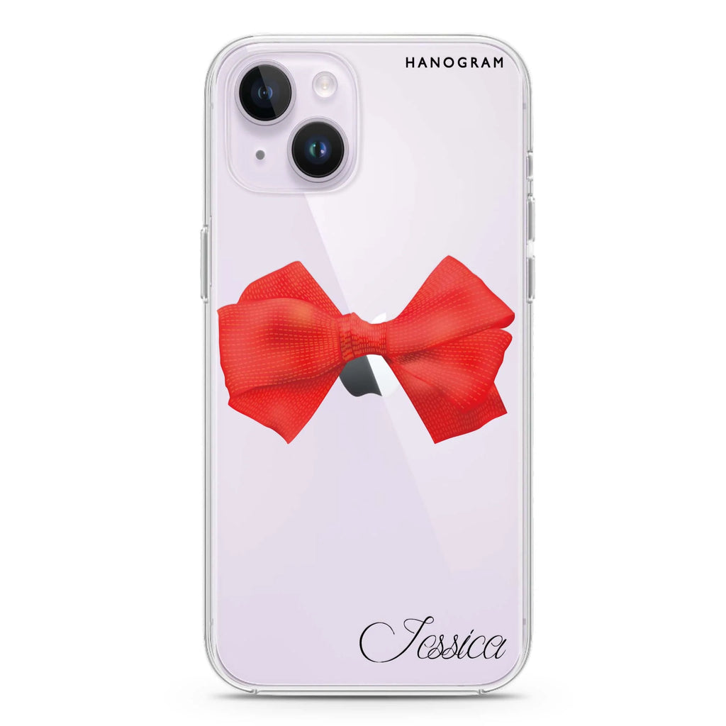 Red Bow iPhone 14 plus 水晶透明保護殼