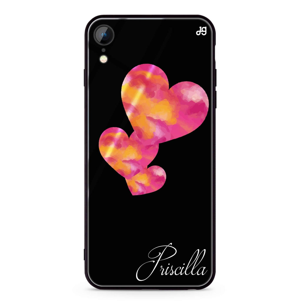 Red Hearts iPhone XR 超薄強化玻璃殻