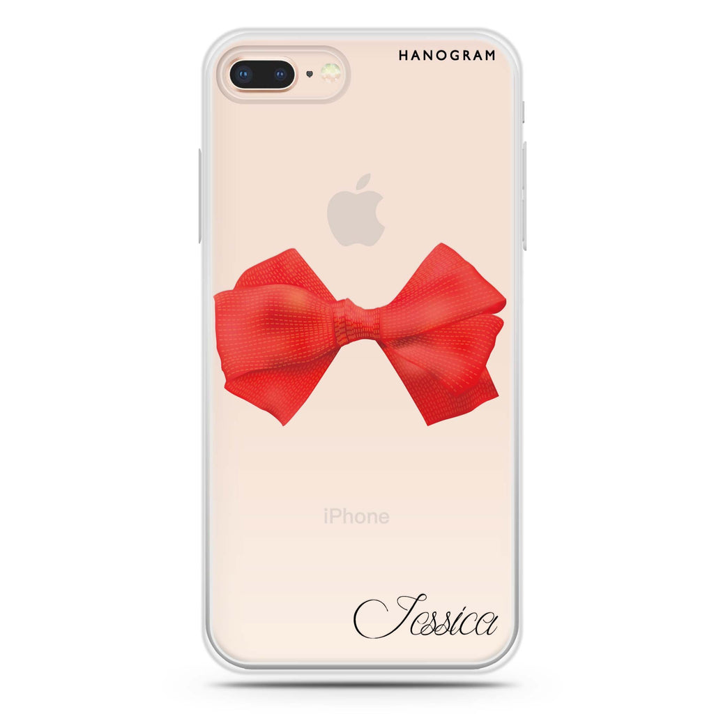 Red Bow iPhone 8 Plus 水晶透明保護殼