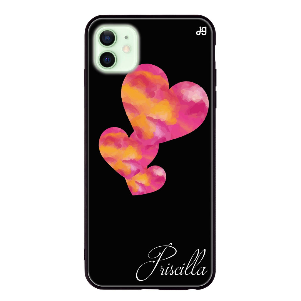 Red Hearts iPhone 12 超薄強化玻璃殻