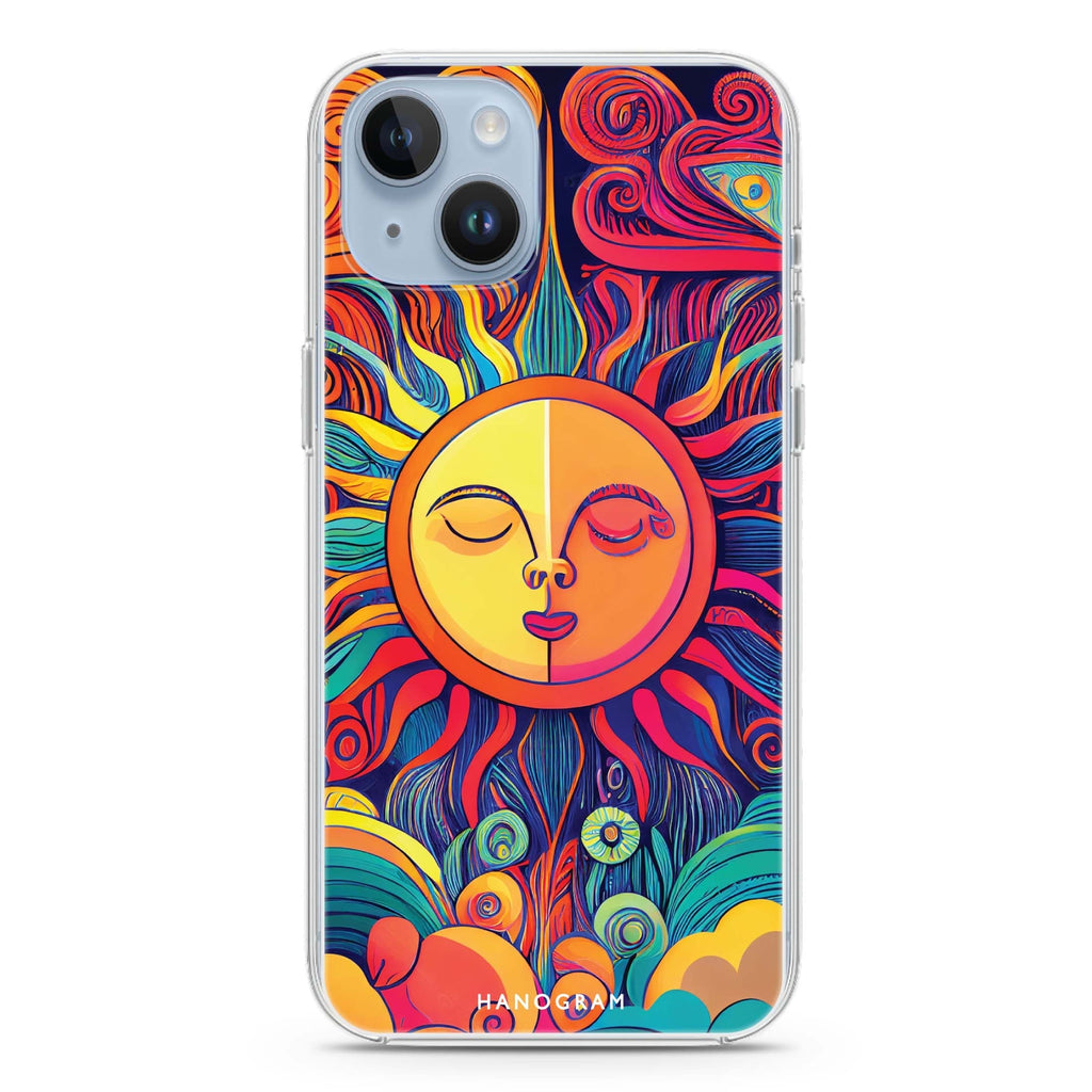 Magic Sun Face iPhone 14 Plus Magsafe 兼容水晶透明保護殼