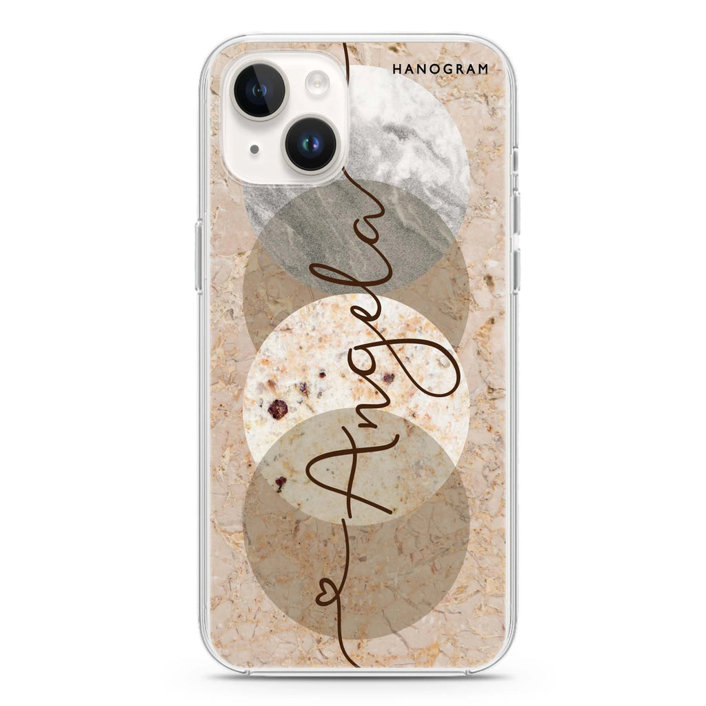 Artistic Marble I iPhone 14 Plus Magsafe 兼容水晶透明保護殼
