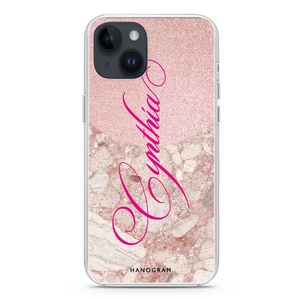 Luxury Marble iPhone 14 Plus Magsafe 兼容水晶透明保護殼
