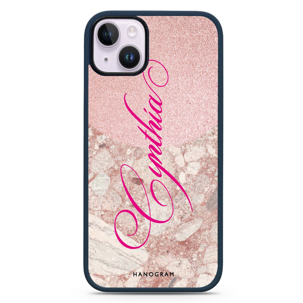 Luxury Marble iPhone 14 Plus Magsafe 兼容防衝擊保護殼