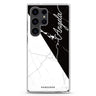 Black And White Marble Samsung Galaxy Ultra 可加名字透明保護殼，適用 S26/S25/S24/S23 Ultra，圖1