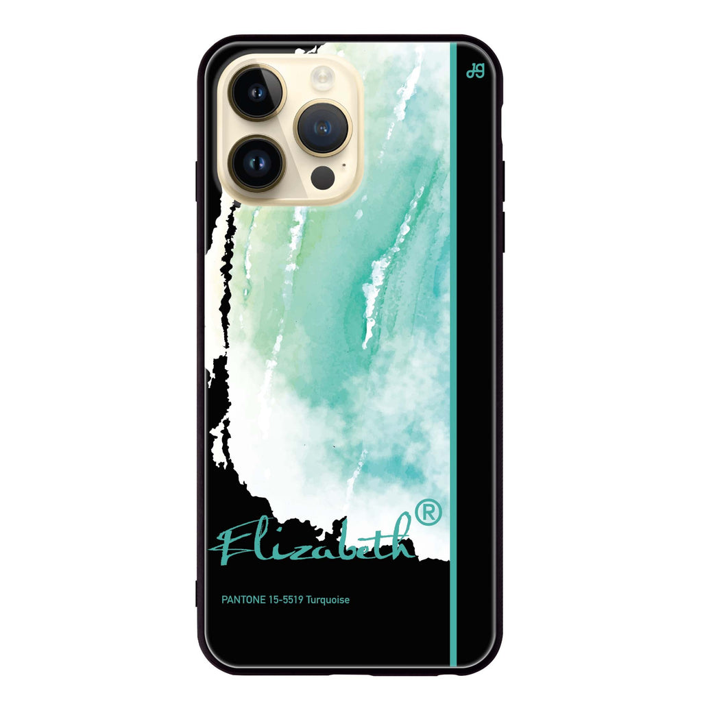 #15-5519 Turquoise II iPhone 14 Pro Max 超薄強化玻璃殻