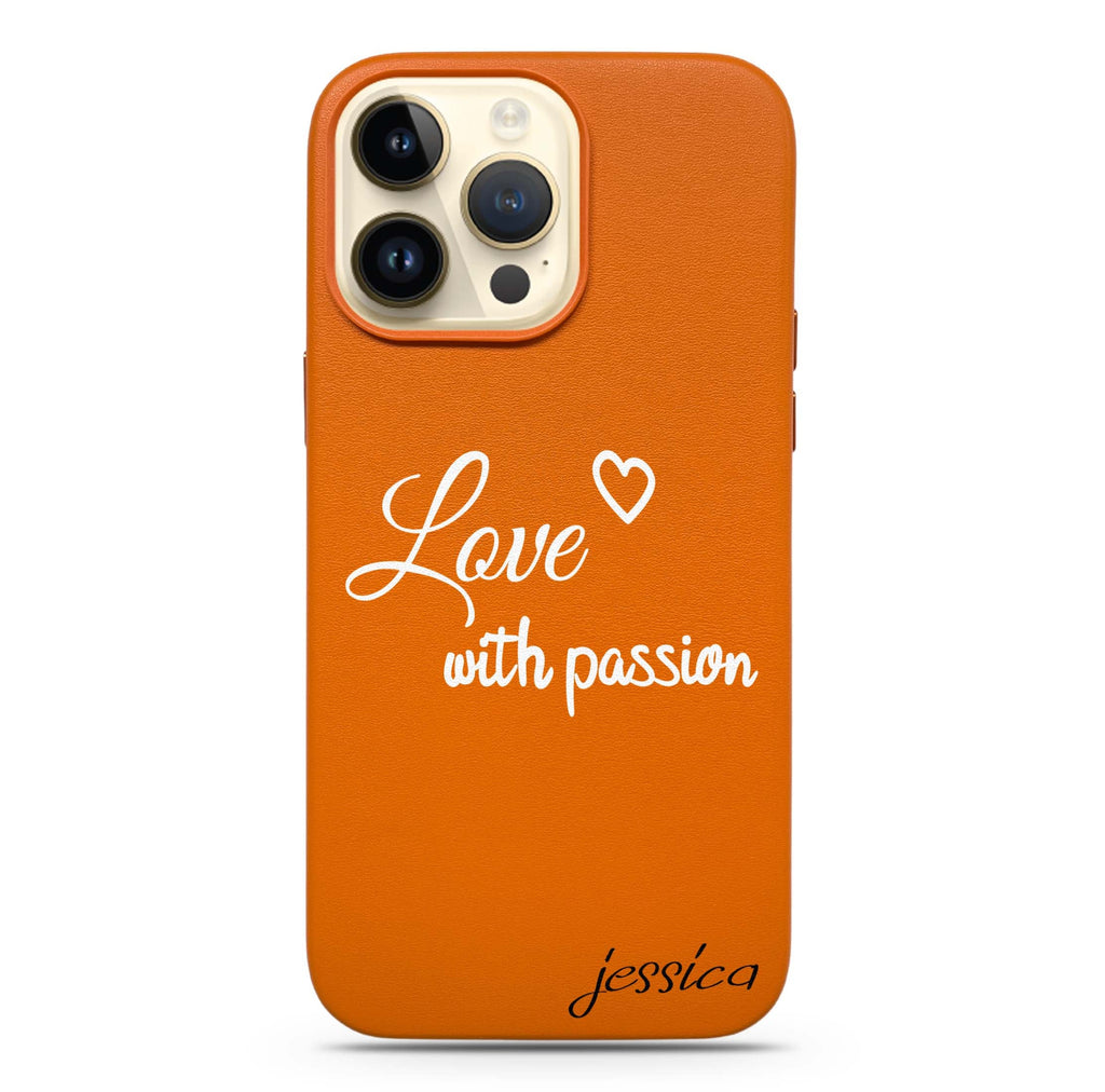 Always be true love with passion II Leather Case