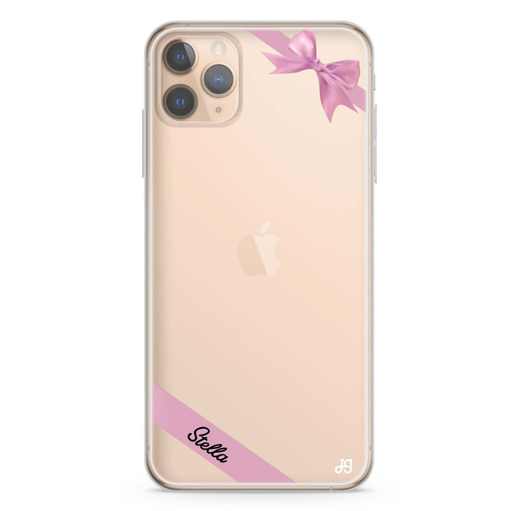 Pink Bow iPhone 11 Pro Max 水晶透明保護殼