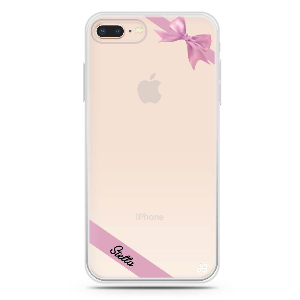 Pink Bow iPhone 8 Plus 水晶透明保護殼