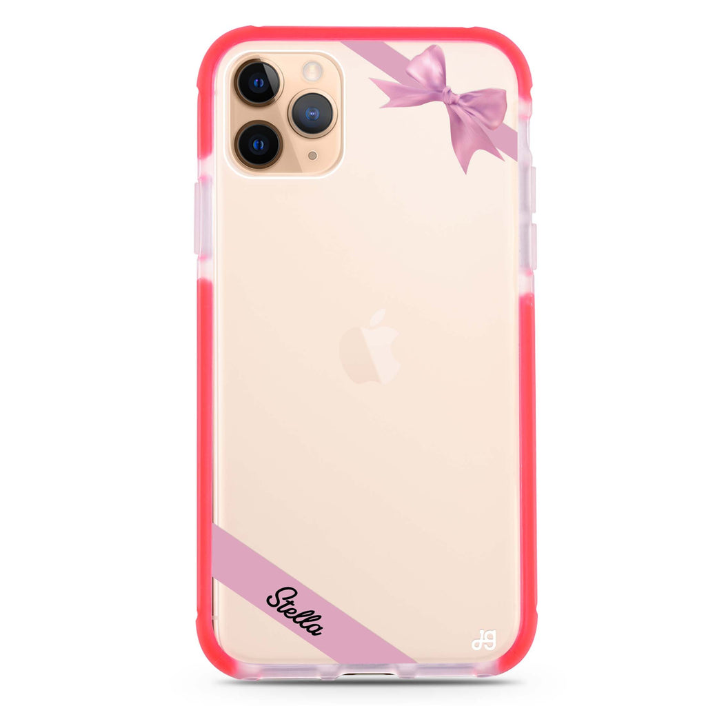 Pink Bow iPhone 11 Pro Max 吸震防摔保護殼