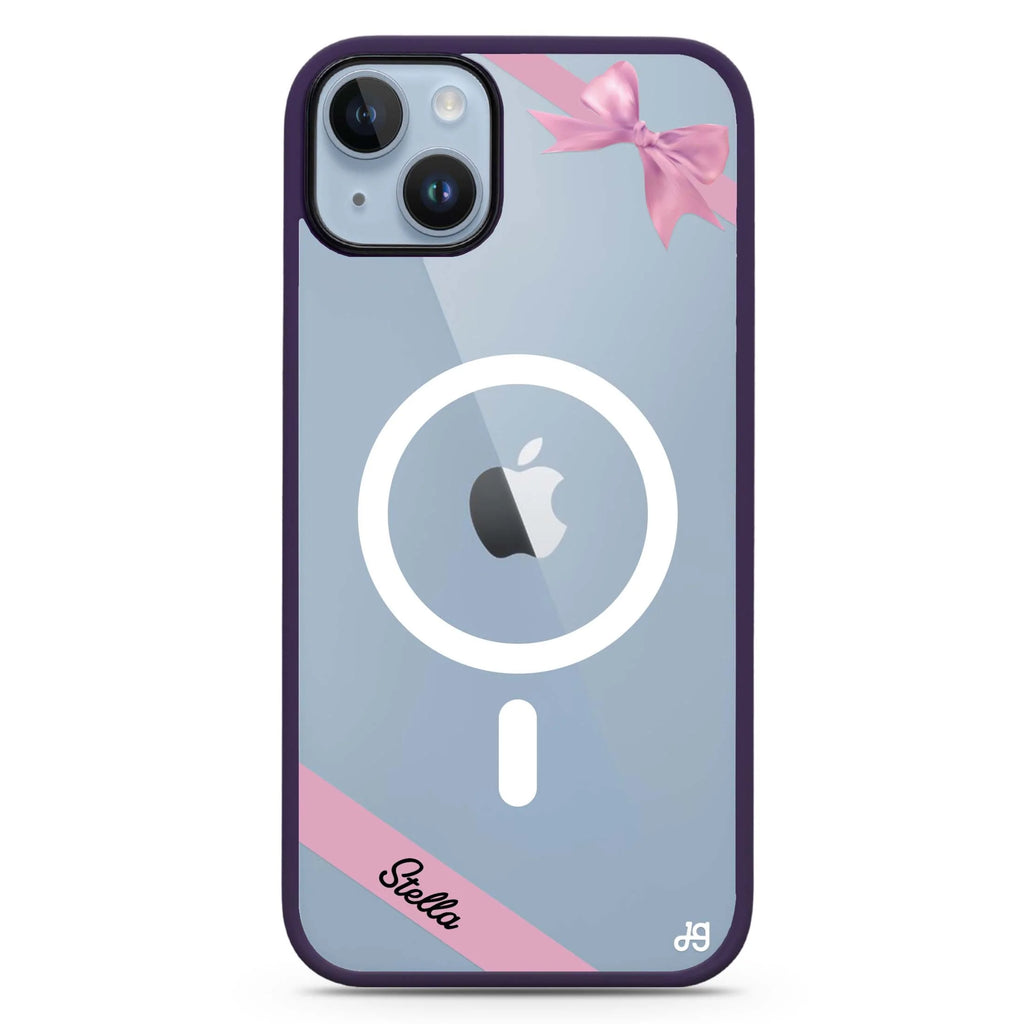 Pink Bow iPhone 14 Plus Magsafe 兼容防衝擊保護殼