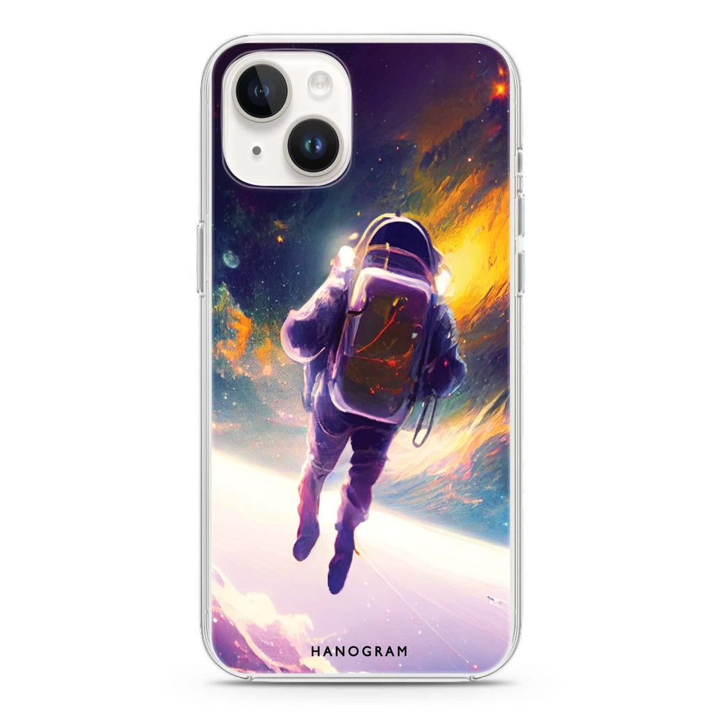 Flying Astronaut iPhone 14 Plus Magsafe 兼容水晶透明保護殼
