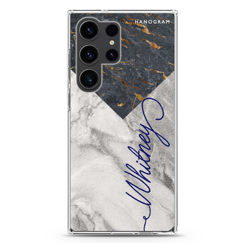 Mix Marble Samsung Galaxy Ultra 可加名字透明保護殼，適用 S26/S25/S24/S23 Ultra，圖1