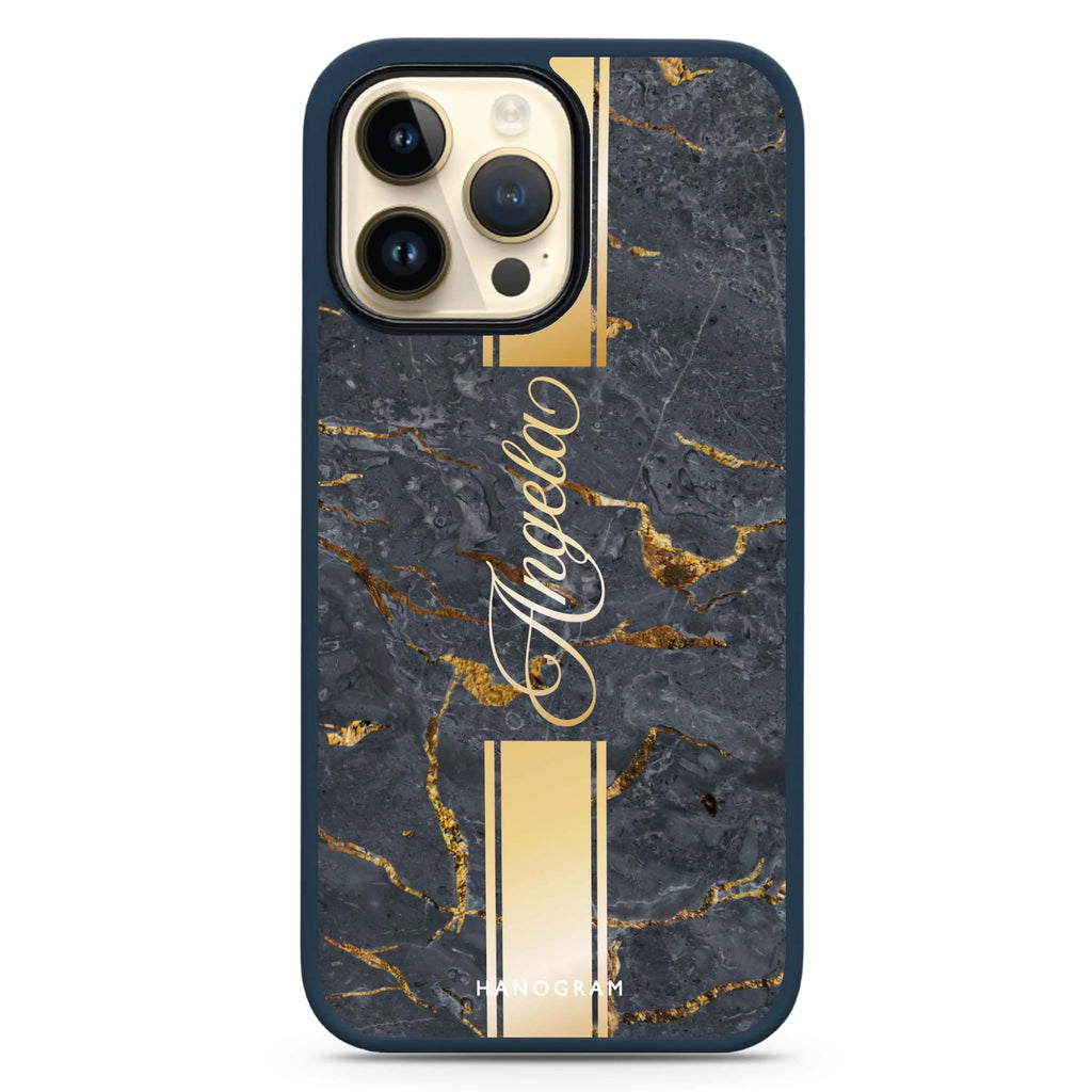 Luxury Gold Marble Magsafe 兼容防衝擊保護殼