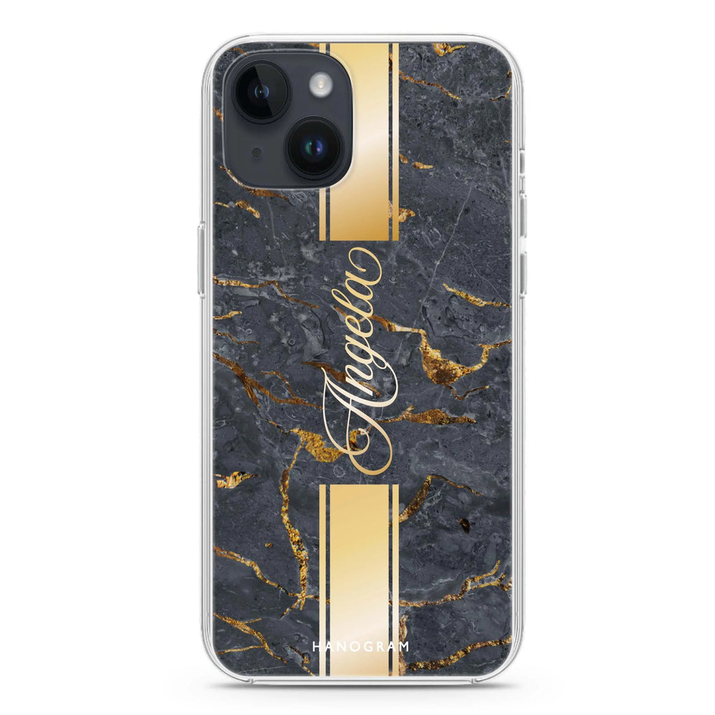 Luxury Gold Marble iPhone 14 水晶透明保護殼