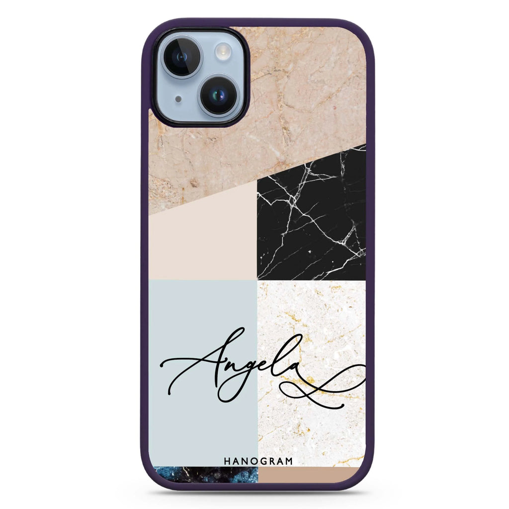 Marble Abstract V iPhone 14 Plus Magsafe 兼容防衝擊保護殼