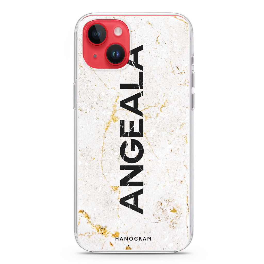 White Marble iPhone 14 Plus Magsafe 兼容水晶透明保護殼