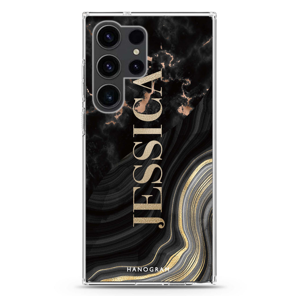 Sumptuous Marble Samsung Galaxy Ultra 可加名字透明保護殼，適用 S26/S25/S24/S23 Ultra，圖1