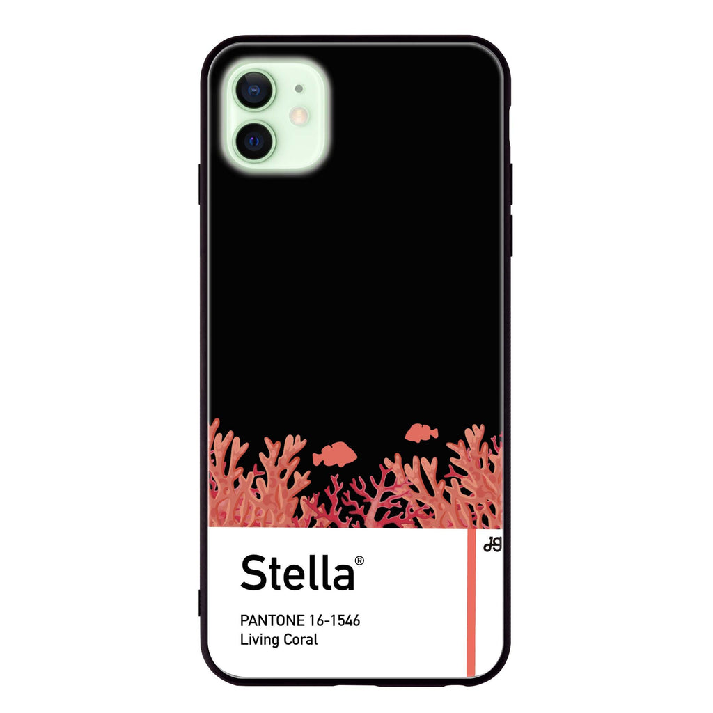 #16-1546 Living Coral I iPhone 12 超薄強化玻璃殻