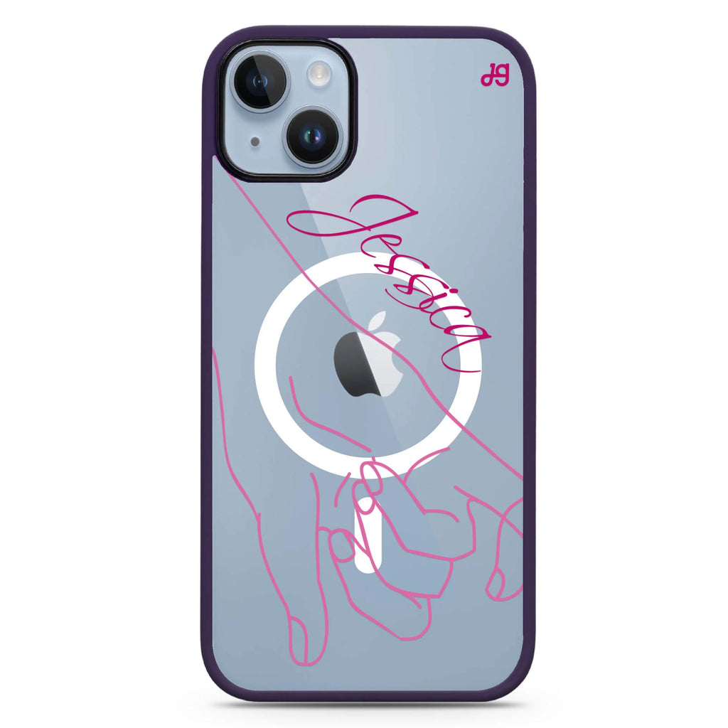 Left Hand Pinky Bump iPhone 14 Plus Magsafe 兼容防衝擊保護殼