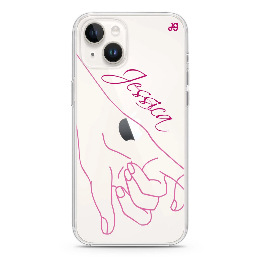 Left Hand Pinky Bump iPhone 14 水晶透明保護殼