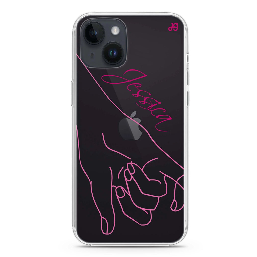 Left Hand Pinky Bump iPhone 14 plus 水晶透明保護殼