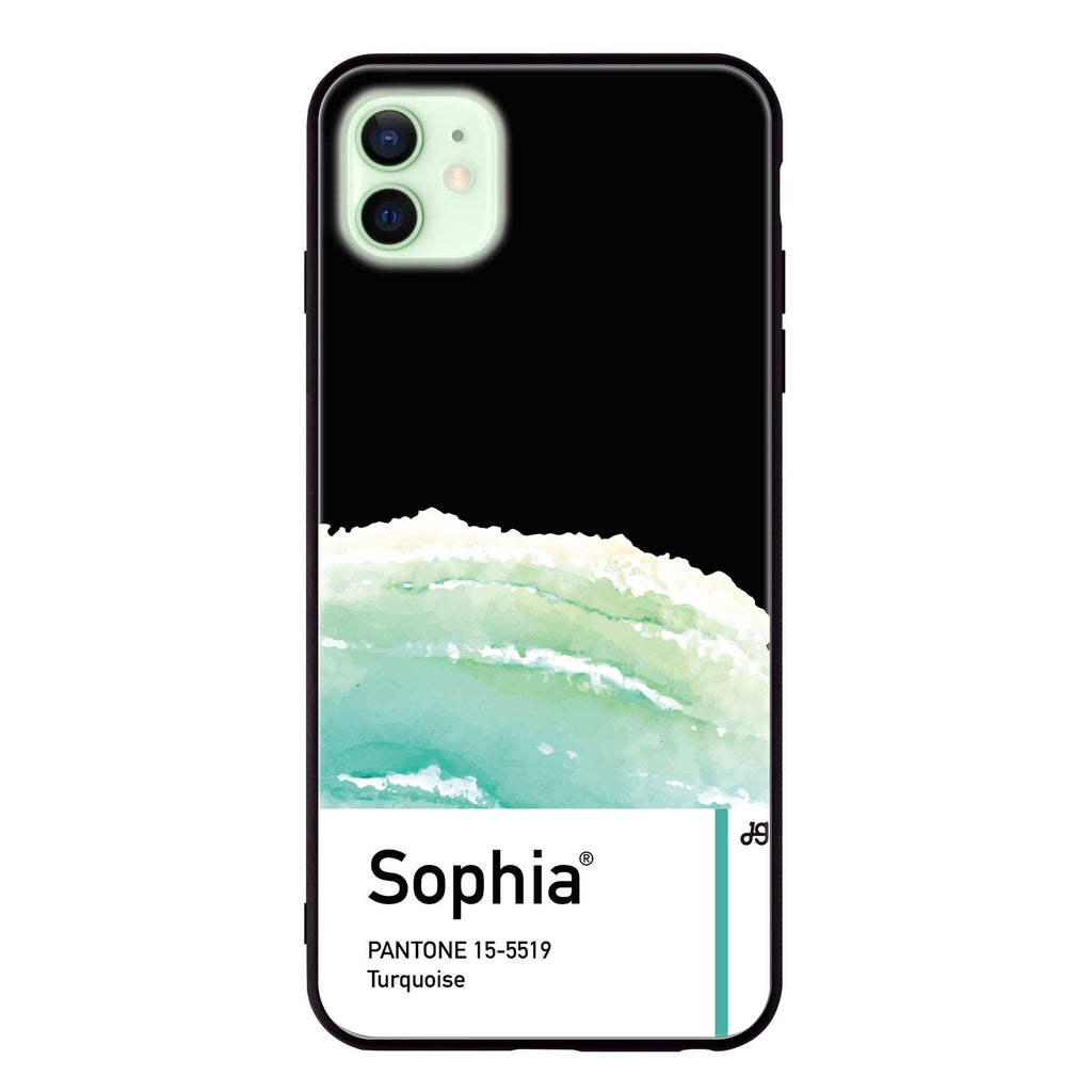 #15-5519 Turquoise I iPhone 12 超薄強化玻璃殻