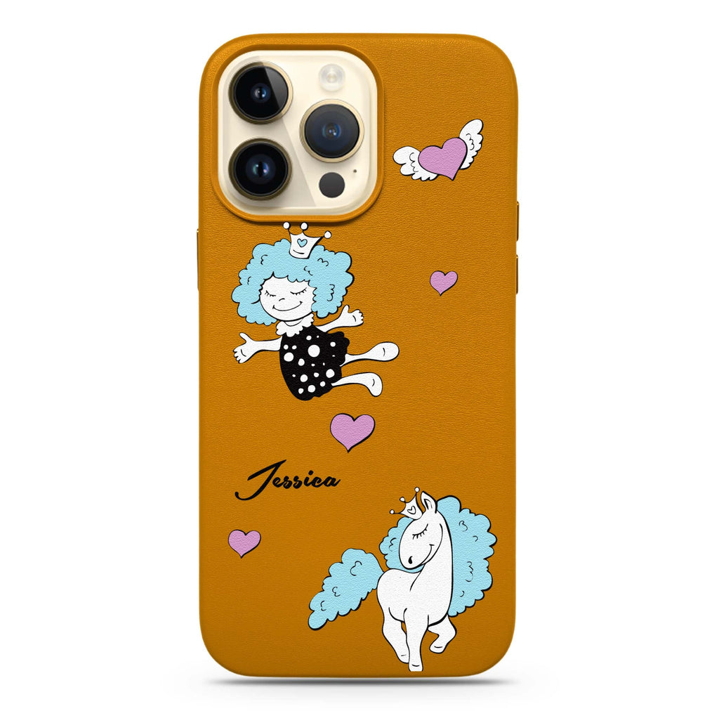 Queen & Unicorn Magsafe 兼容皮革保護殼