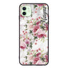 Marble and Pink Floral iPhone 12 mini 超薄強化玻璃殻