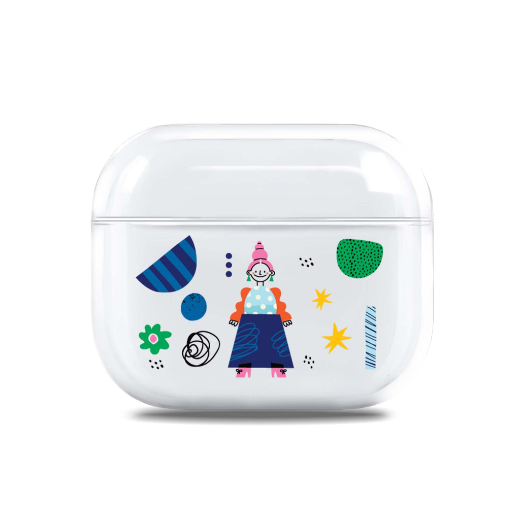 Abstract People AirPods 透明保護殻