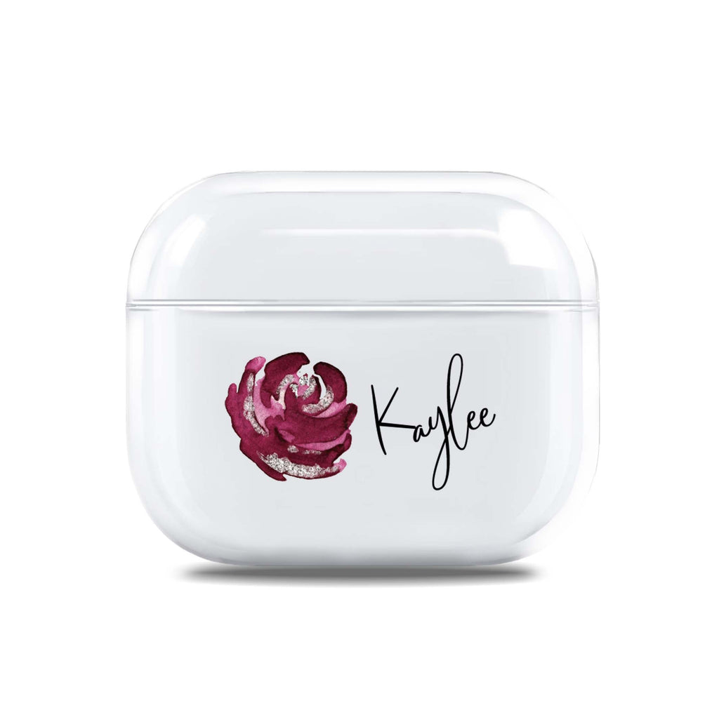 Red Rose AirPods 透明保護殻